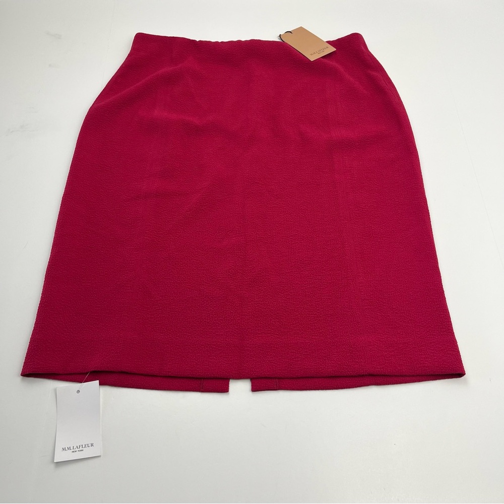 MM Lafleur The Dorchester 1.0 Staccato Hibiscus Pink Skirt‎ Women 14 Zipper NEW